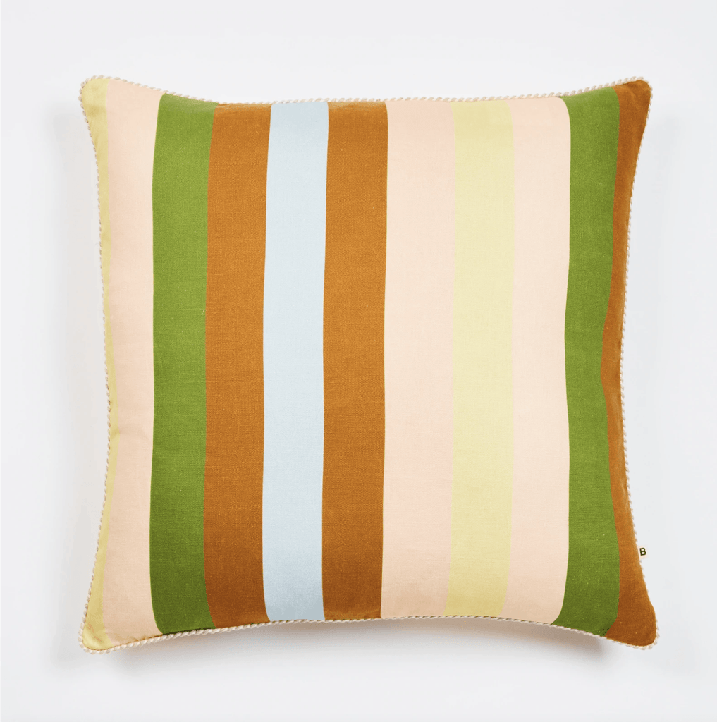 Bonnie and Neil  Stripe Pastel Multi Cushion | 60cm available at Rose St Trading Co