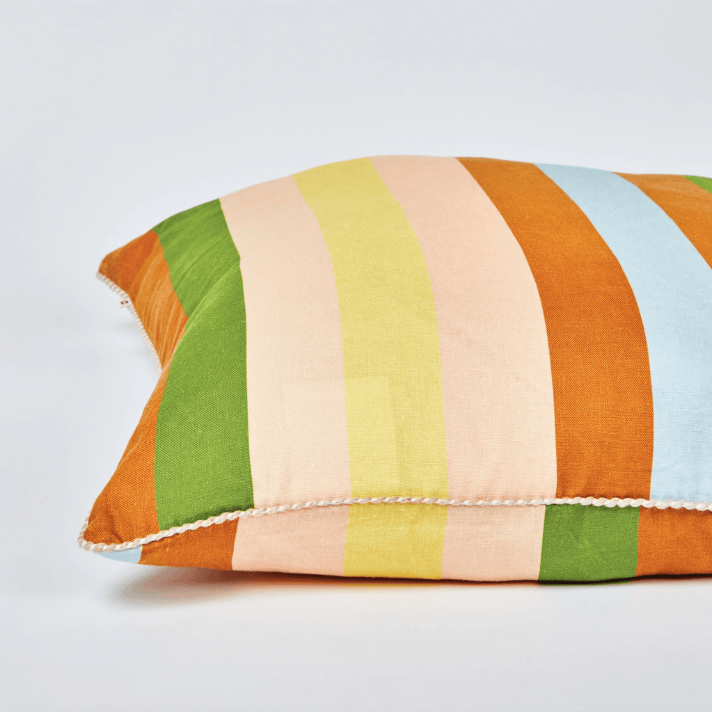 Bonnie and Neil  Stripe Pastel Multi Cushion | 60cm available at Rose St Trading Co