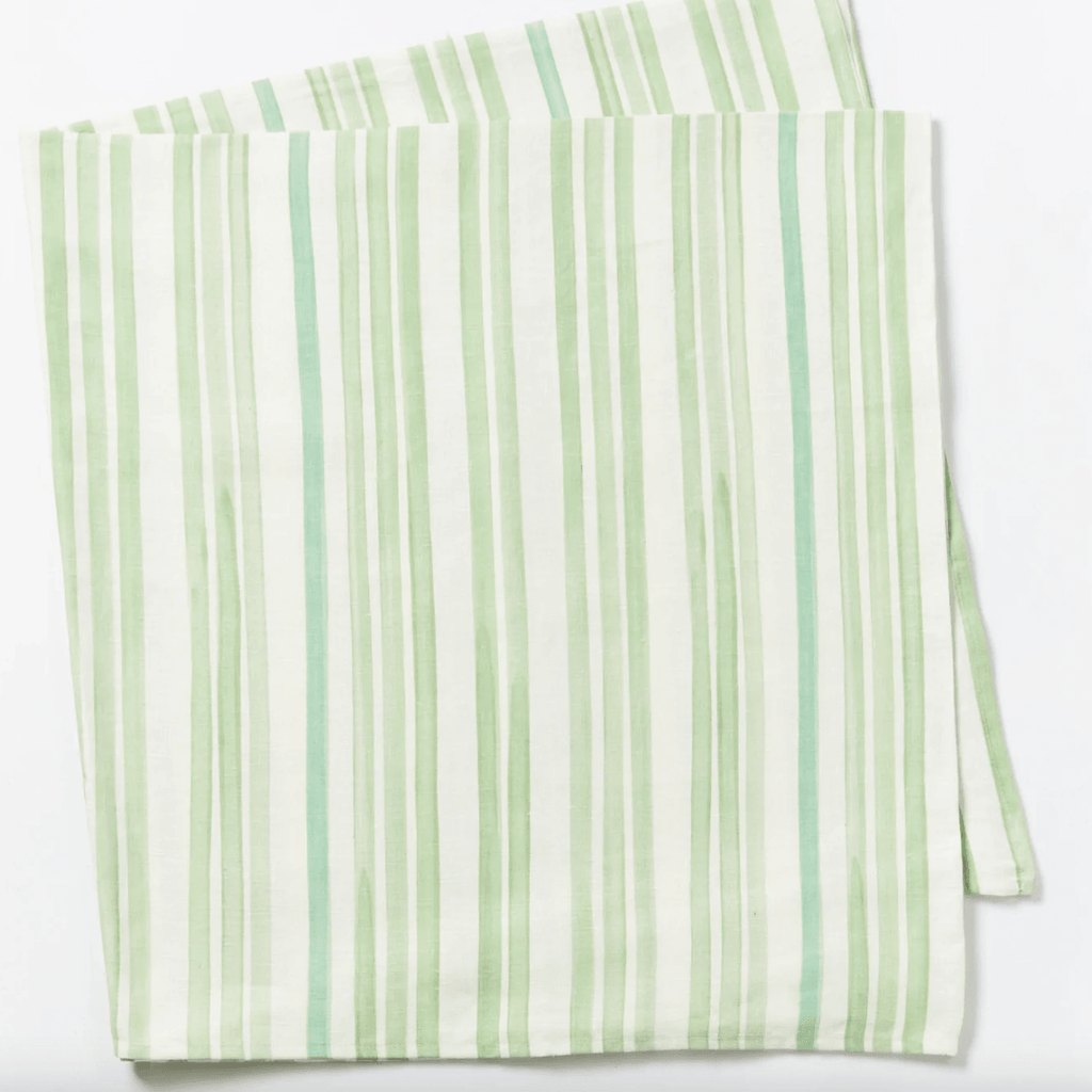 Bonnie and Neil  Tablecloth Stripe Green | Medium available at Rose St Trading Co