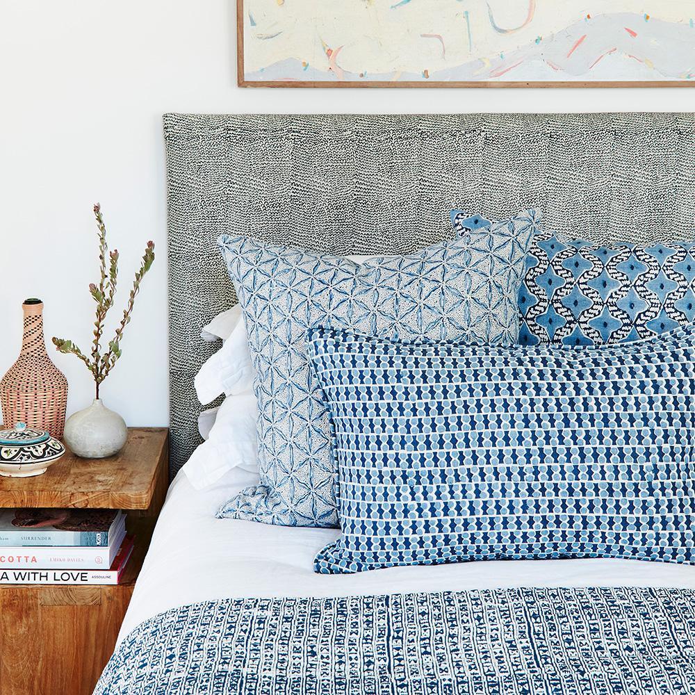 Walter G  Talum Azure Linen Cushion -50x50cm available at Rose St Trading Co