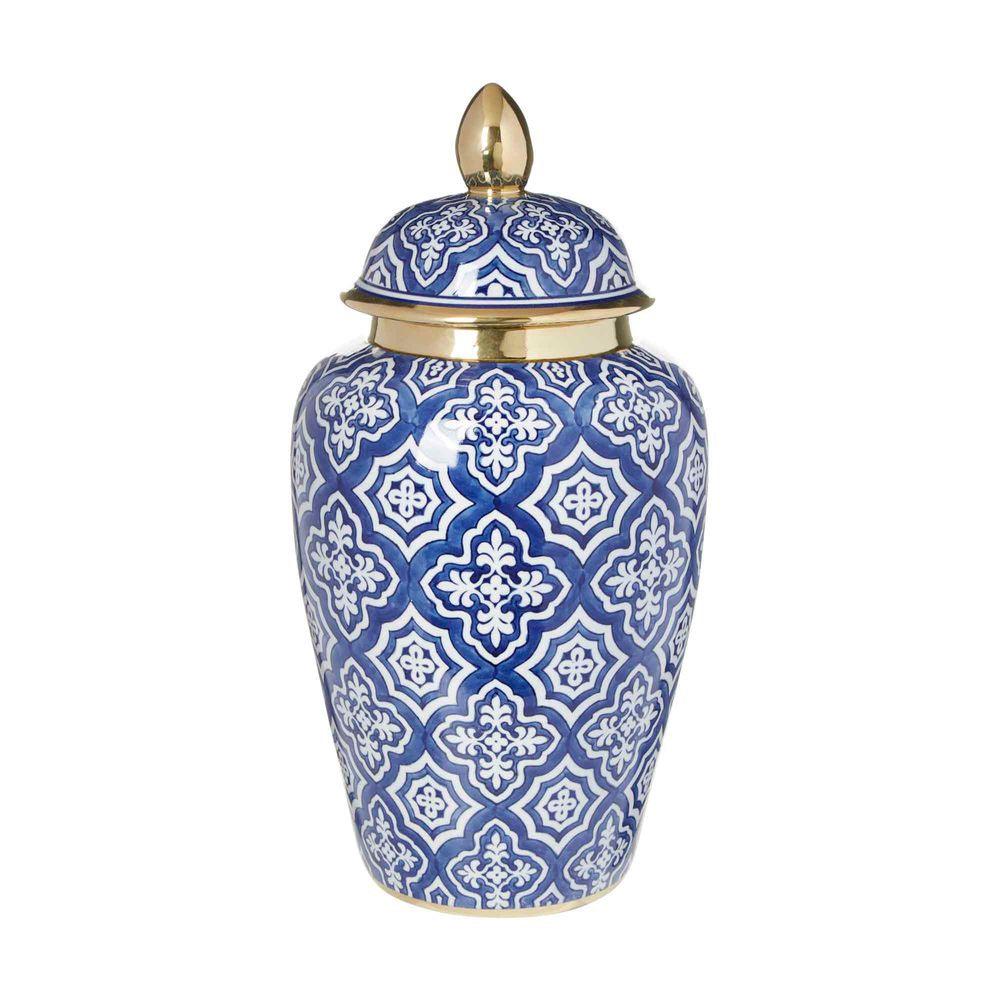 Florabelle  Tangier Ginger Jar | 44cm Blue + White available at Rose St Trading Co
