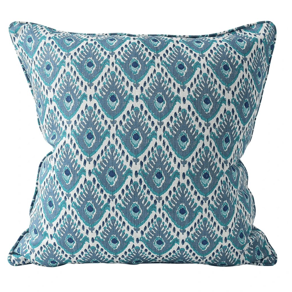 Walter G  Tashkent Azure Linen Cushion | 50x50cm available at Rose St Trading Co
