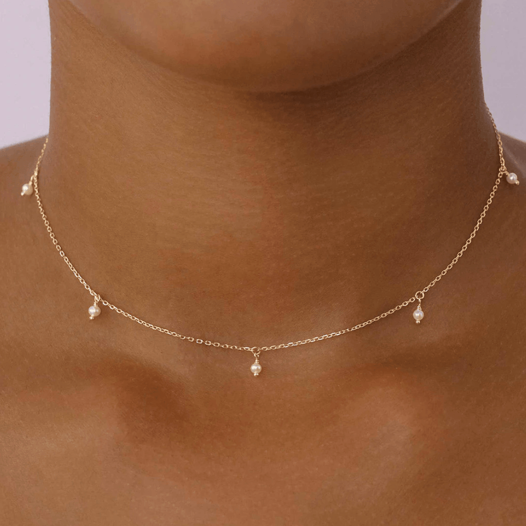 By Charlotte  Tear Drop Pearl Choker available at Rose St Trading Co