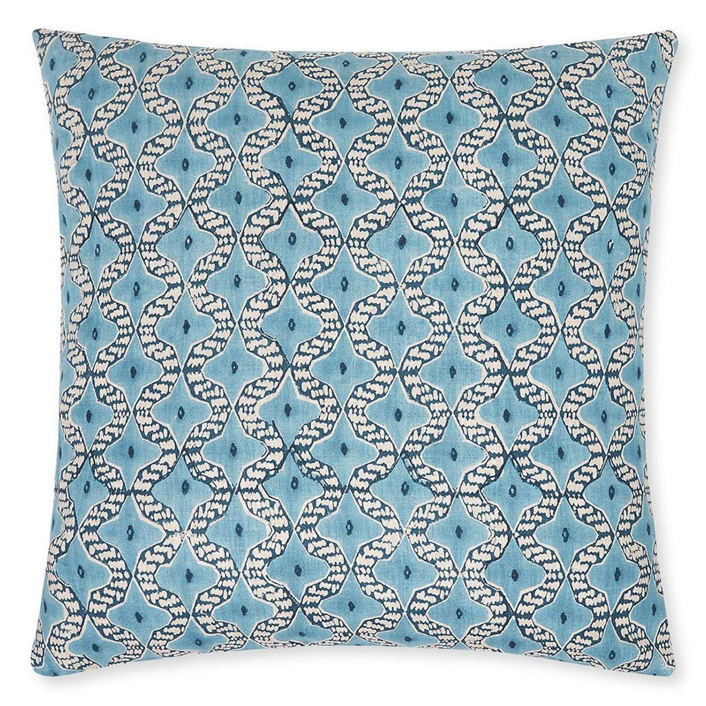 Walter G  Tulum Azure Linen Cushion | 50x50cm available at Rose St Trading Co