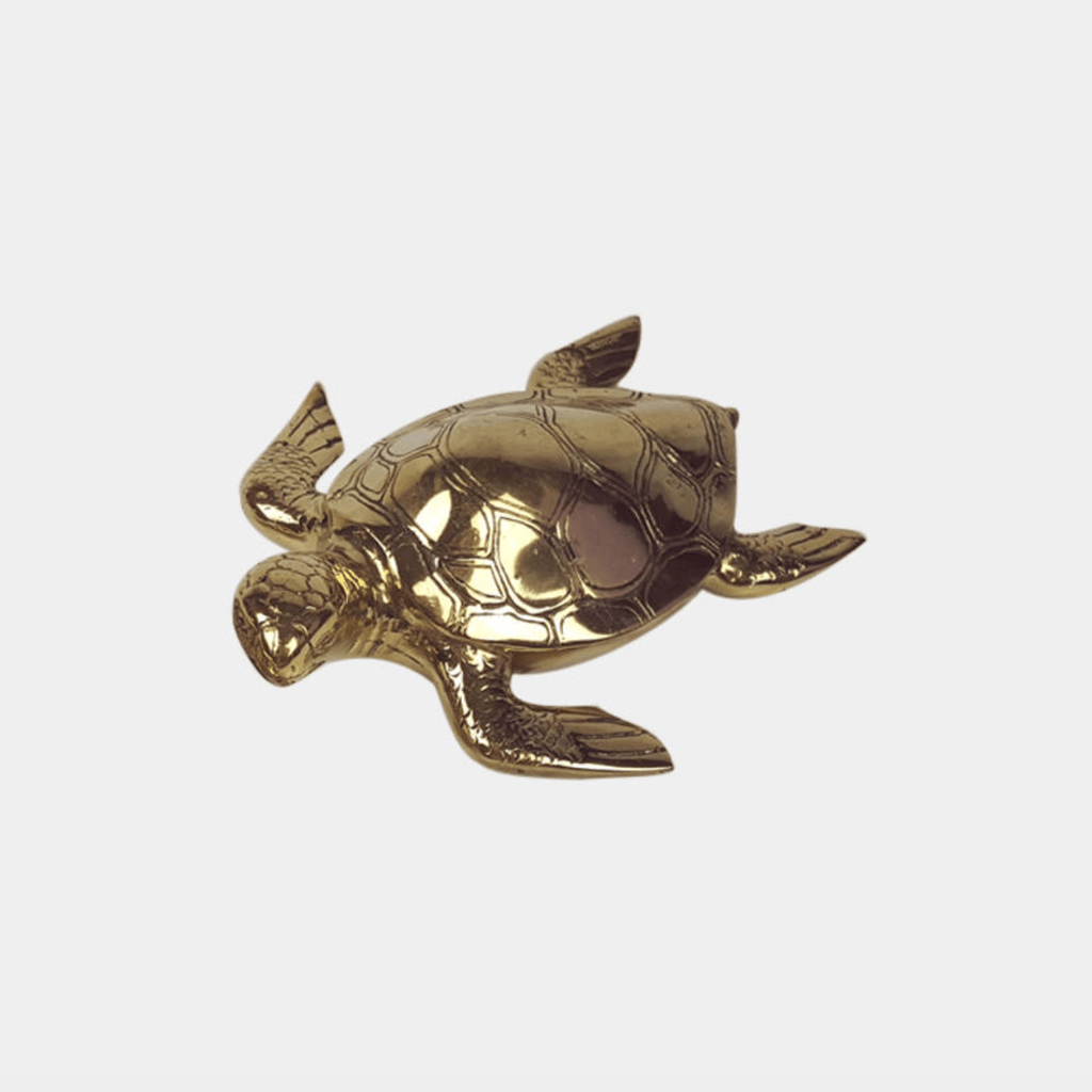 RSTC  Turtle Brass Ornament - Large available at Rose St Trading Co