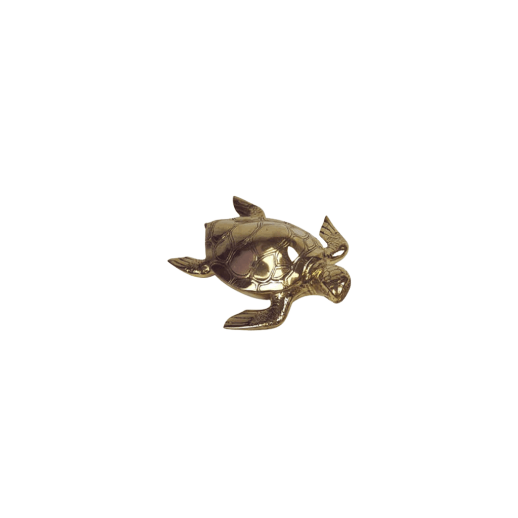 RSTC  Turtle Brass Ornament - Small available at Rose St Trading Co