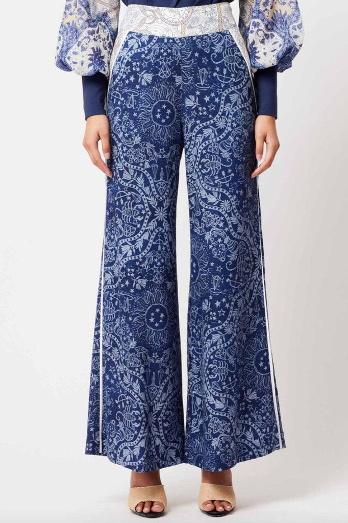 Venus Viscose Linen Pant | Zodiac Print by Once Was in stock at Rose St Trading Co