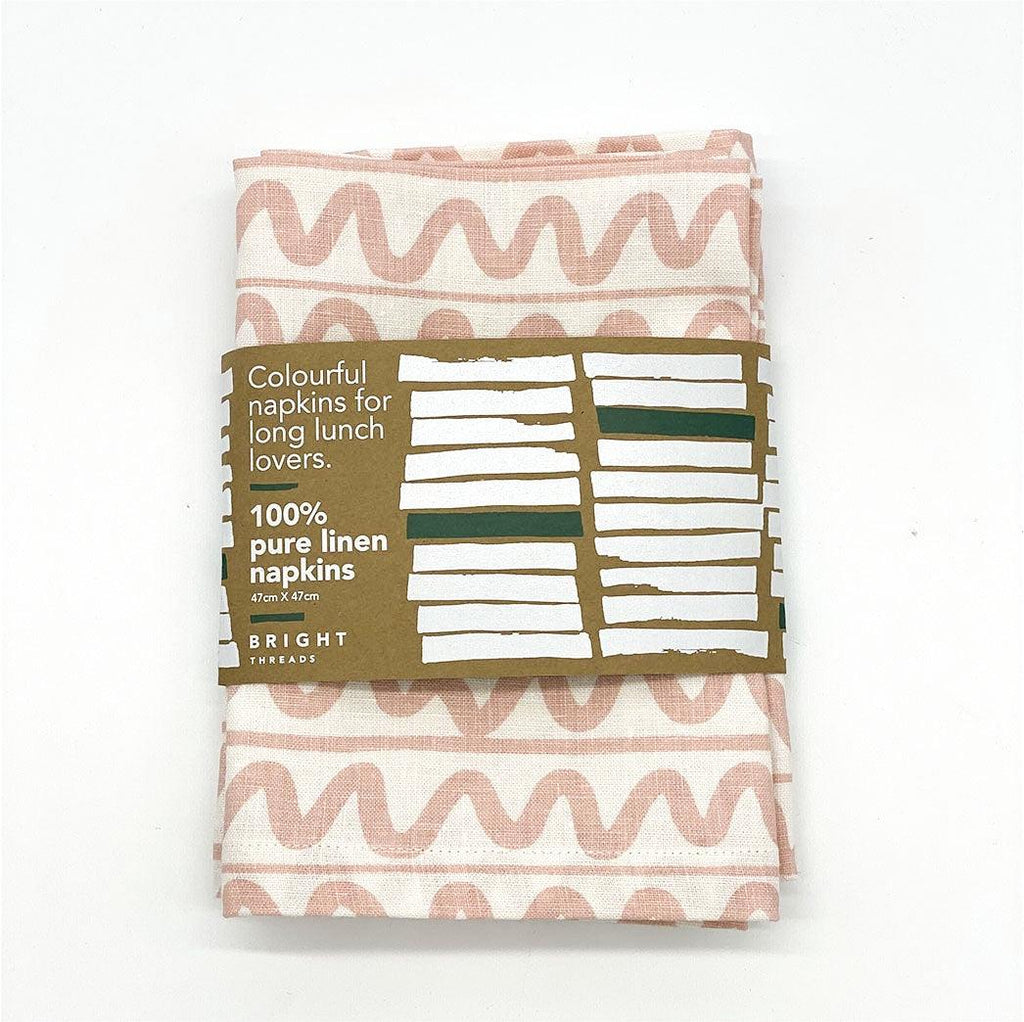 Bright Threads  Vienetta Napkins | Tulle Pink Set of 4 available at Rose St Trading Co