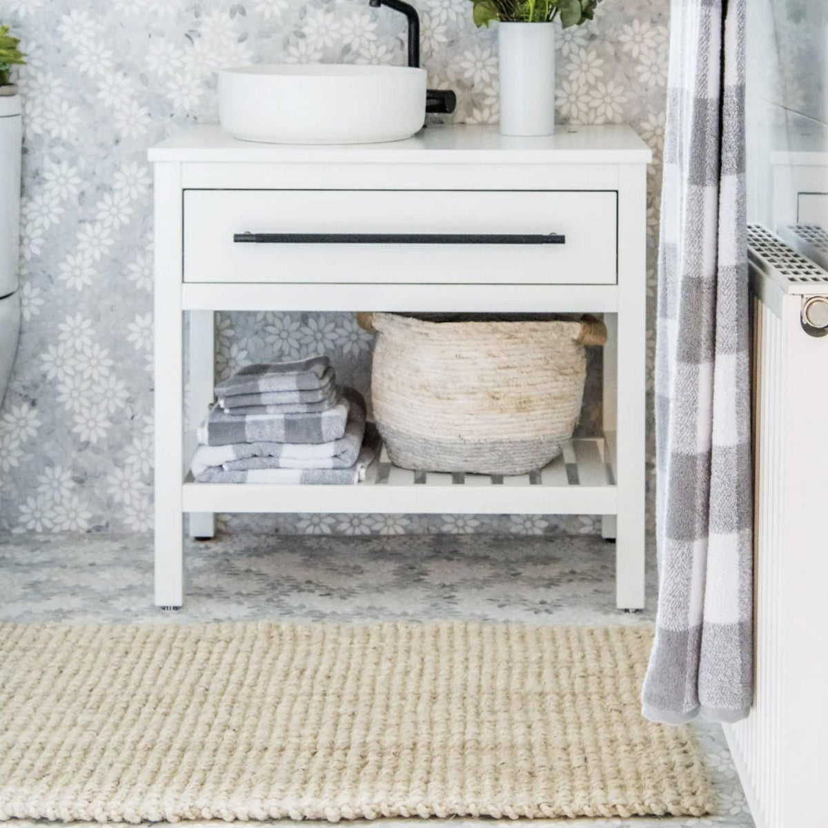 Vincent White Wash Jute Rug | Zebra Home – Rose St Trading Co