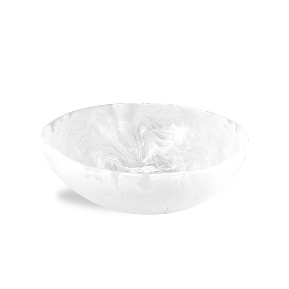 RSTC  Wave Bowl Medium | White Swirl available at Rose St Trading Co