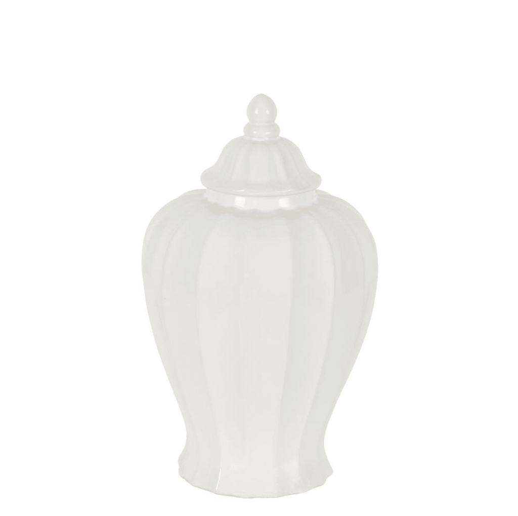 RSTC  White Fluted Jar | Large available at Rose St Trading Co