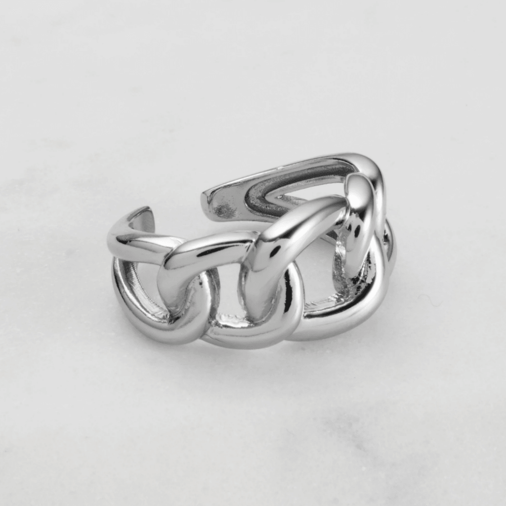 Zafino  Wide Link Ring | Silver available at Rose St Trading Co