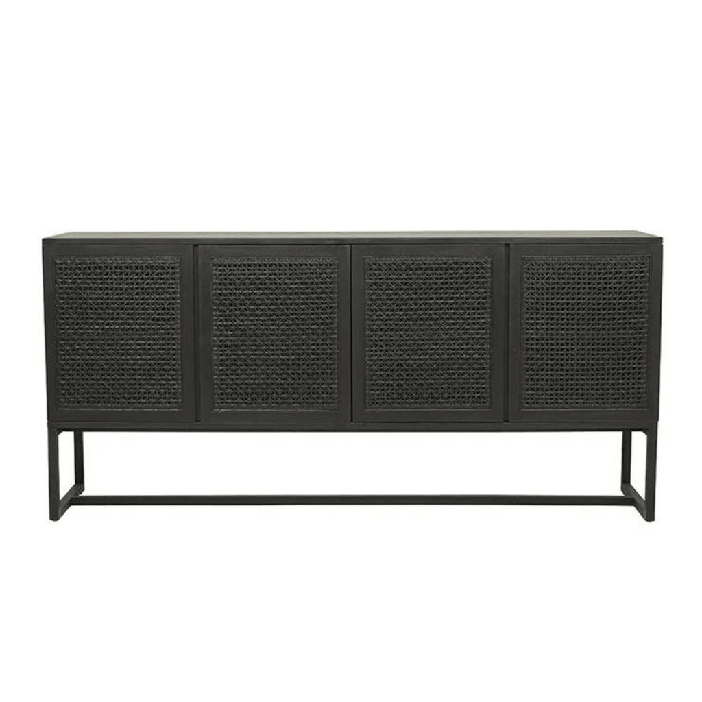 Globe West  Willow Woven Buffet | Ebony available at Rose St Trading Co