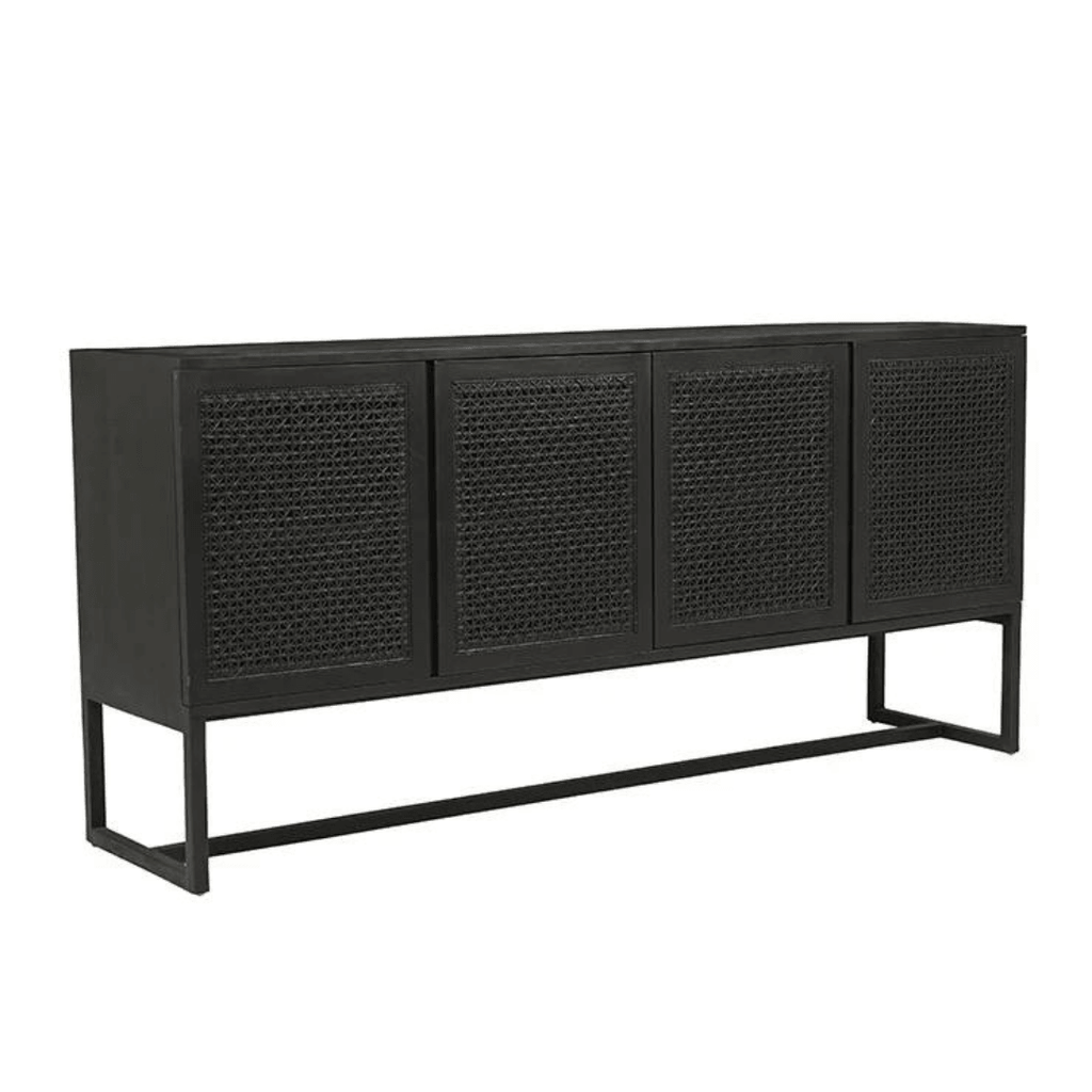 Globe West  Willow Woven Buffet | Ebony available at Rose St Trading Co