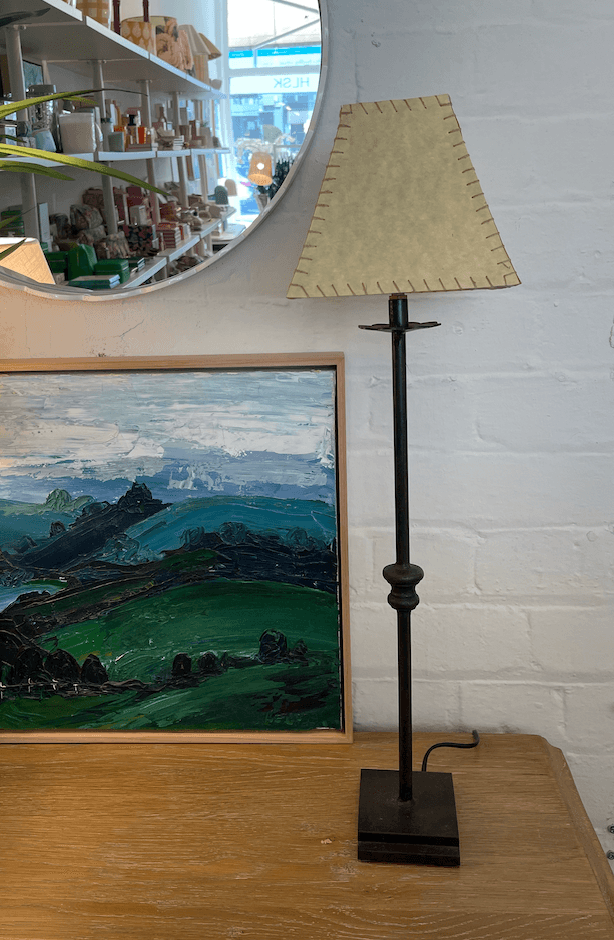 Wrought Iron Lamp by Rose St Marche in stock at Rose St Trading Co