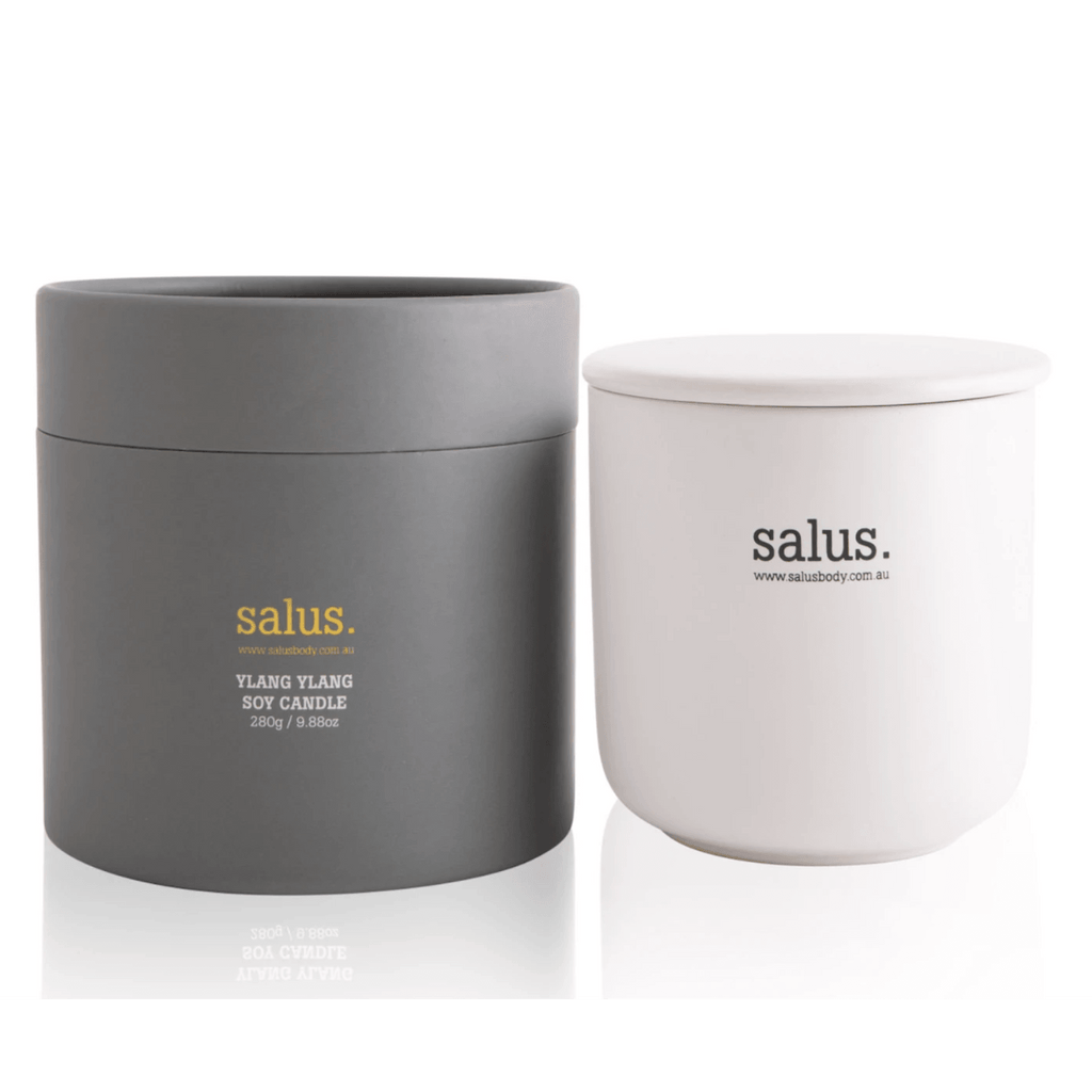 SALUS  Ylang Ylang Soy Porcelain Candle available at Rose St Trading Co