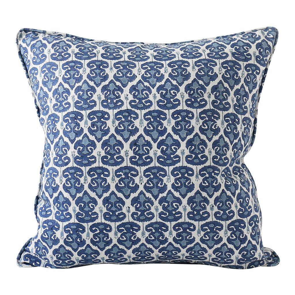 Walter G  Zadar Azure Linen Cushion - 50cm x 50cm available at Rose St Trading Co