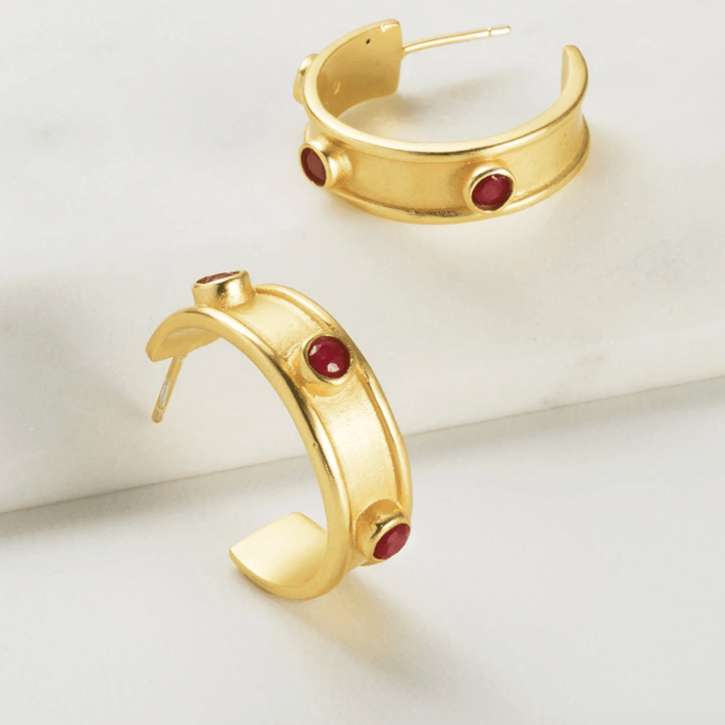 Zafino  Zara Earring | Ruby available at Rose St Trading Co