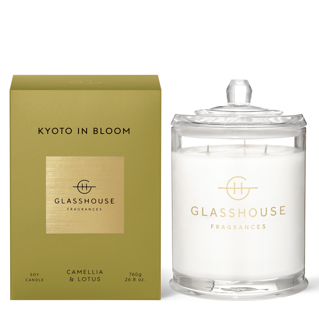 Glasshouse Fragrance  Kyoto in Bloom 760g Candle available at Rose St Trading Co