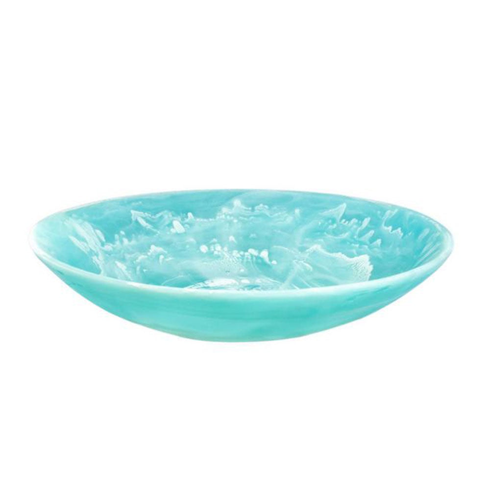 RSTC  Medium Everyday Bowl | Aqua Swirl available at Rose St Trading Co