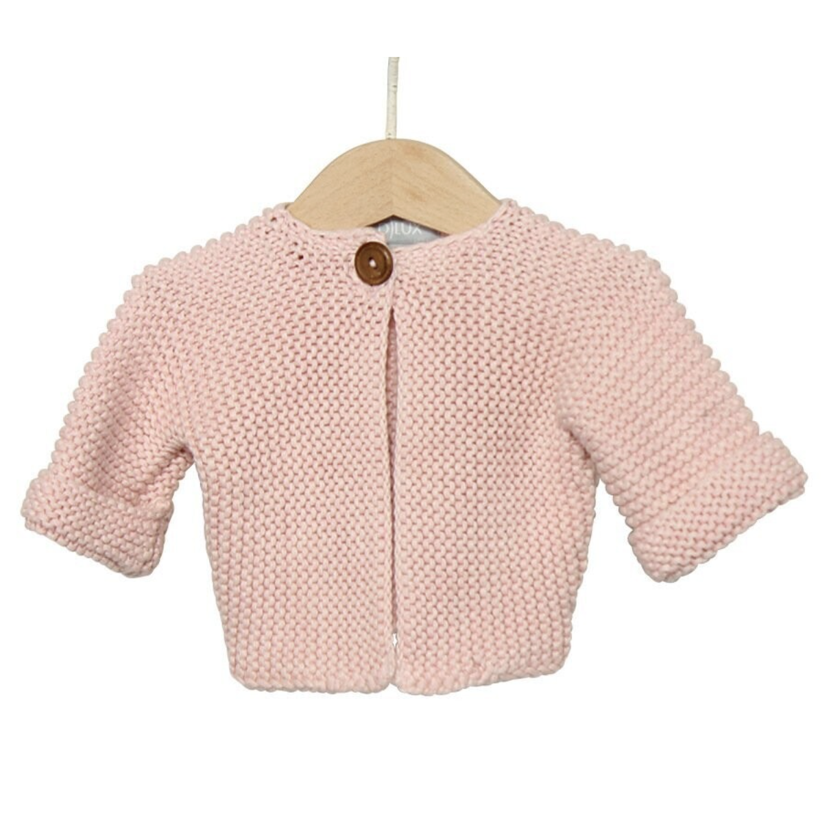 DLUX  Elf - Garter Stitch Baby Cardi | Pink available at Rose St Trading Co