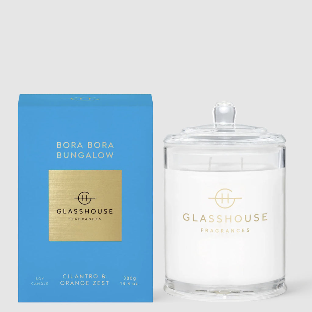 Glasshouse Fragrance  Bora Bora Bungalow 380g Candle available at Rose St Trading Co