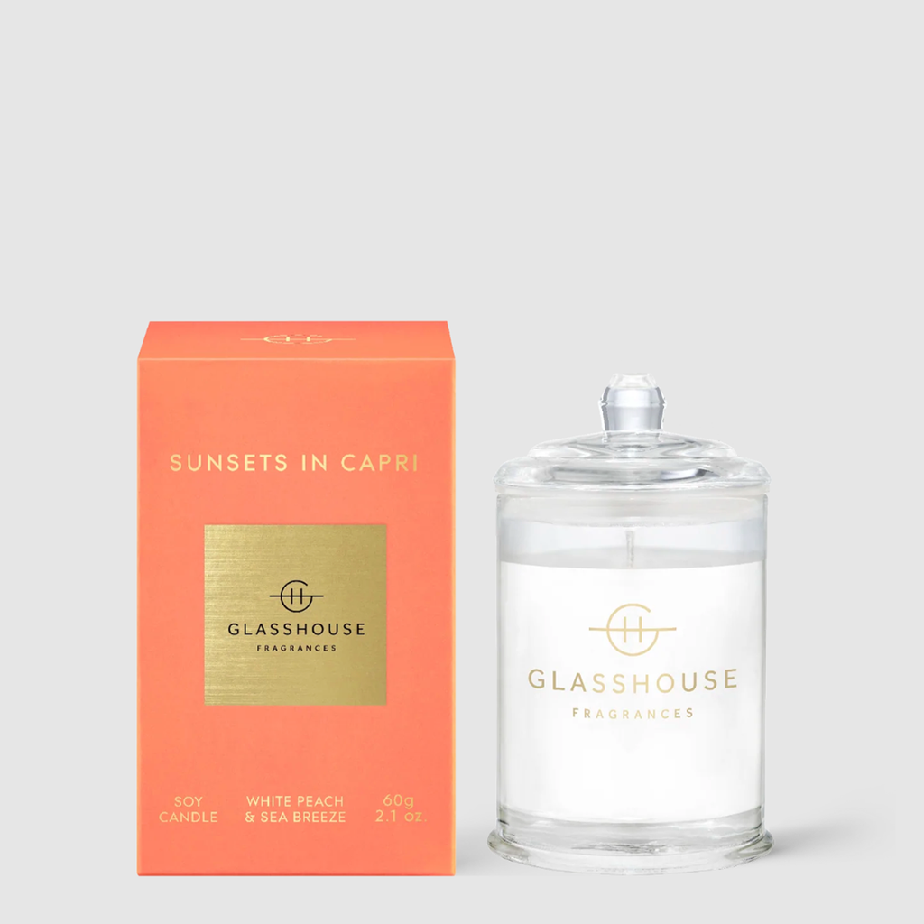 Glasshouse Fragrance  Sunsets in Capri 60g Candle available at Rose St Trading Co