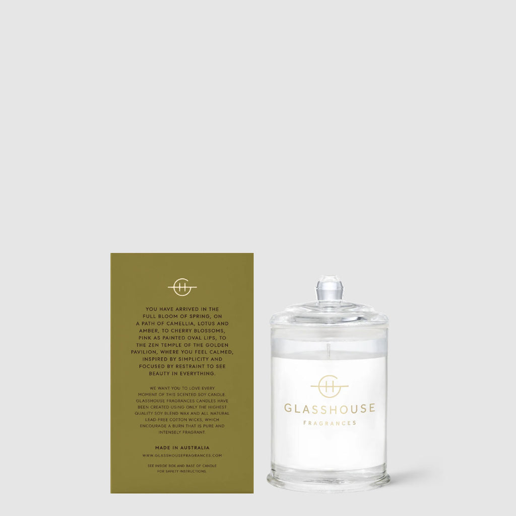 Glasshouse Fragrance  Kyoto in Bloom 60g Candle available at Rose St Trading Co